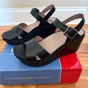 Abeo Black Hana Wedge Sandal